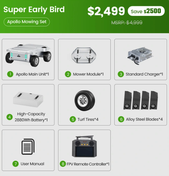 Apollo Mowing Set- Early Bird