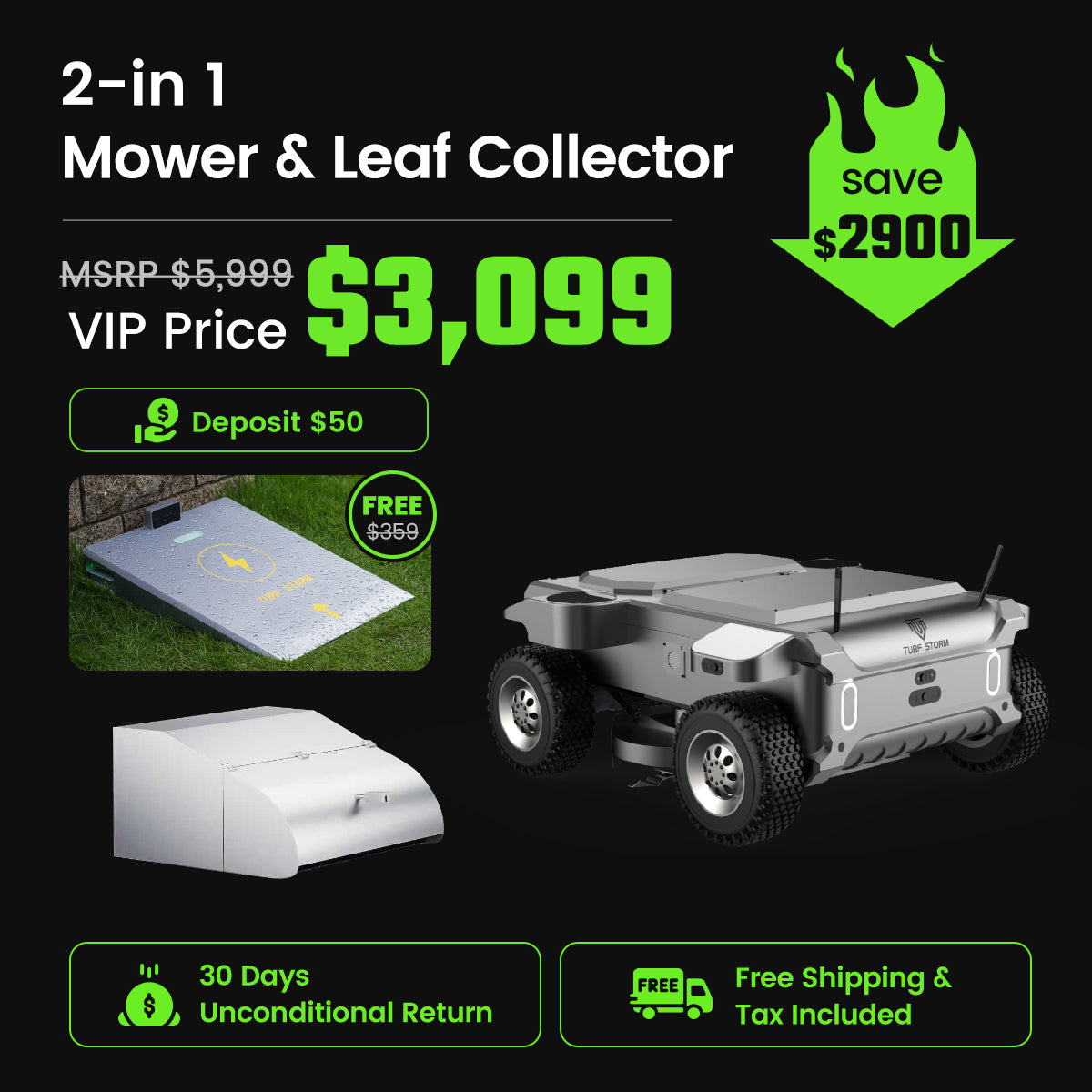 Make the Deposit for Leaf Collector& Snow