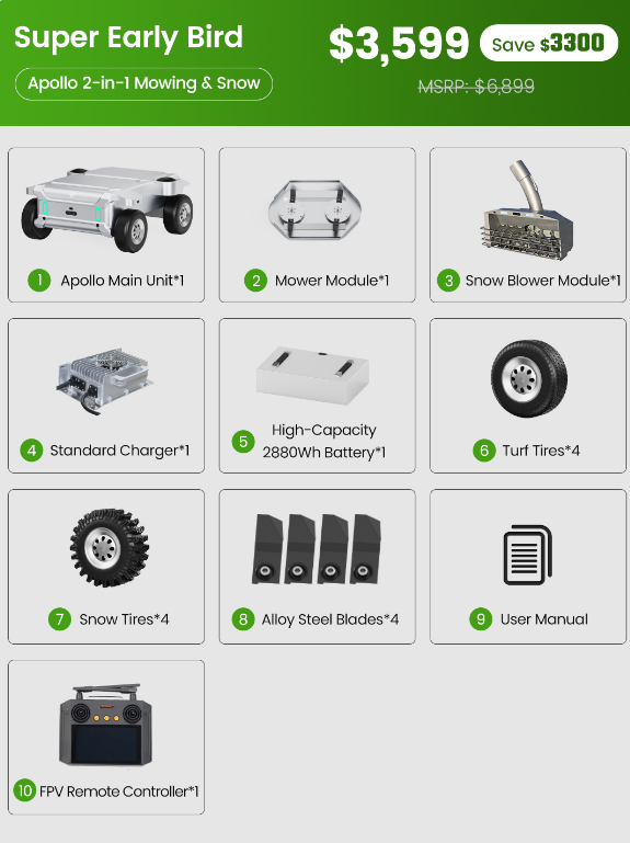 Apollo 3-in-1 Combo-Super Early Bird